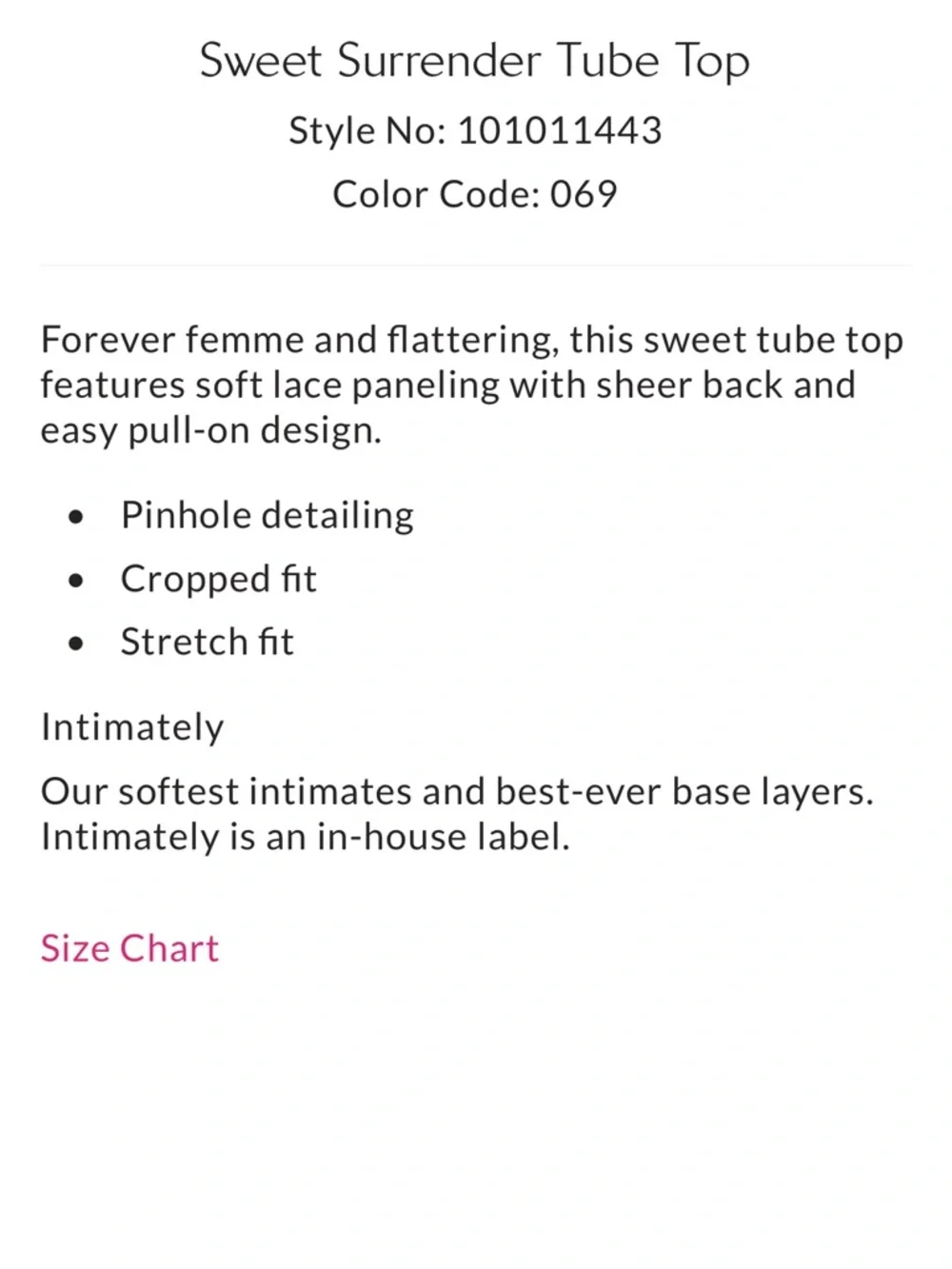 Intimately Free Sweet Surrender tube top - Picture 9 of 10